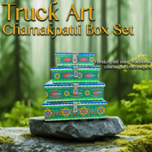 Chamakpatti Box Set (4-Pcs) – Handcrafted Traditional Storage with Vibrant Designs