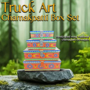 Chamakpatti Box Set (4-Pcs) – Handcrafted Traditional Storage with Vibrant Designs