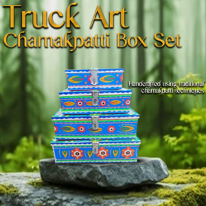 Chamakpatti Box Set (4-Pcs) – Handcrafted Traditional Storage with Vibrant Designs