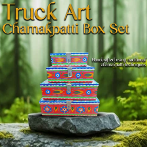 Chamakpatti Box Set (4-Pcs) – Handcrafted Traditional Storage with Vibrant Designs