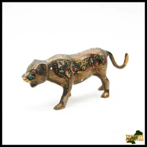 Handmade Brass Tiger Figurine (15cm) – Elegant Wildlife Decor & Collectible Art Piece