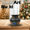 Truck Art Mutki – Hand-Painted Decorative Pot (16.5cm) | Traditional Pakistani Art for Home Décor & Gifts - Image 2
