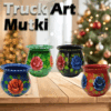 Truck Art Mutki – Hand-Painted Decorative Pot (10cm) | Traditional Pakistani Art for Home Décor & Gifts - Image 3