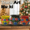 Truck Art Mutki – Hand-Painted Decorative Pot (10cm) | Traditional Pakistani Art for Home Décor & Gifts - Image 4
