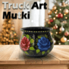 Truck Art Mutki – Hand-Painted Decorative Pot (10cm) | Traditional Pakistani Art for Home Décor & Gifts - Image 2