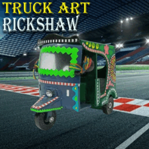 Truck Art Rickshaw (W-10cm:H-9cm)