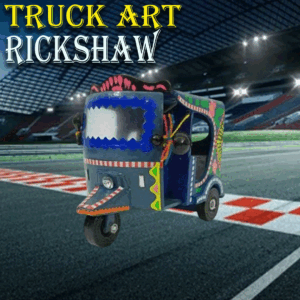 Truck Art Rickshaw (W-10cm:H-9cm)