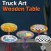 Truck Art Wooden Table (D-45.72 cm | H:53.34 cm) - Image 4