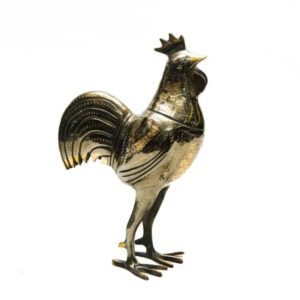 Handmade Brass Hen Jarrah – Elegant 20cm Home Decor Showpiece