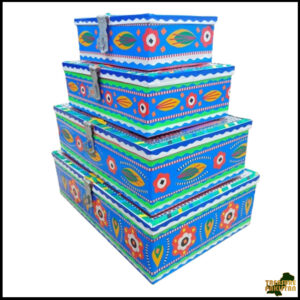 Chamakpatti Box Set (4-Pcs) – Handcrafted Traditional Storage with Vibrant Designs