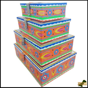 Chamakpatti Box Set (4-Pcs) – Handcrafted Traditional Storage with Vibrant Designs