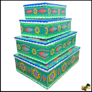 Chamakpatti Box Set (4-Pcs) – Handcrafted Traditional Storage with Vibrant Designs