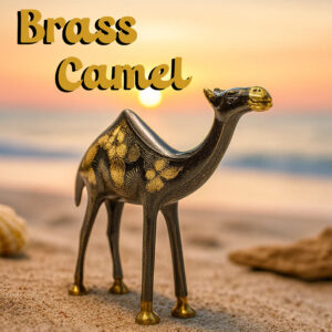 Handmade Brass Camel Figurine (15cm) – Stunning Home Decor & Collectible Craft