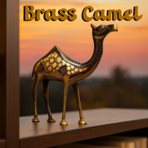 Handmade Brass Camel Figurine (20cm) – Stunning Home Decor & Collectible Craft