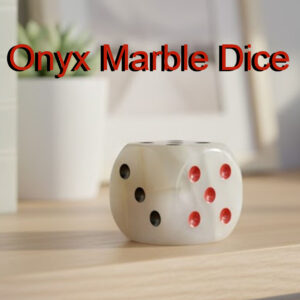 Premium Onyx Marble Dice – Handcrafted Luxury Gaming Set