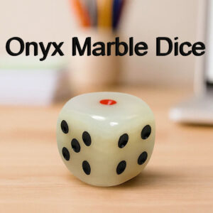 Premium Onyx Marble Dice – Handcrafted Luxury Gaming Set