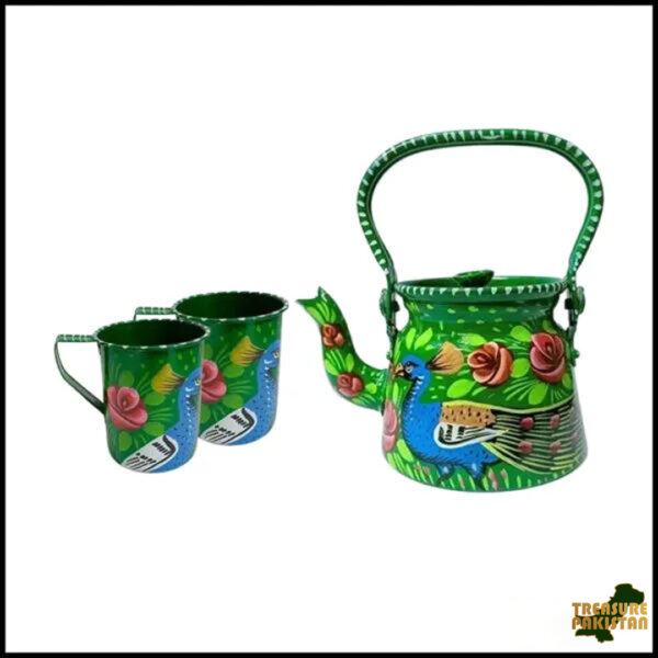 Truck Art Kettle with 2 cups