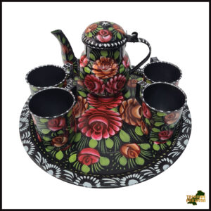 Truck Art Tea Kettle Set – Includes 4 Cups & Tray