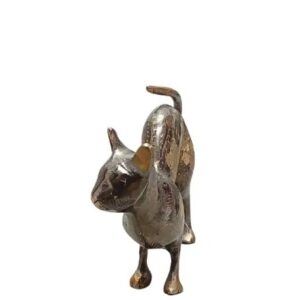 Handmade Brass Cat Jarrah (15 cm)