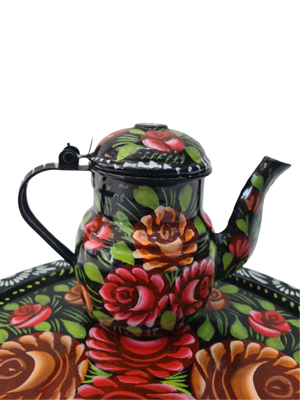Truck Art Tea Kettle Set – Includes 4 Cups & Tray - Image 3