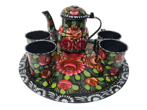 Truck Art Tea Kettle Set – Includes 4 Cups & Tray - Image 5