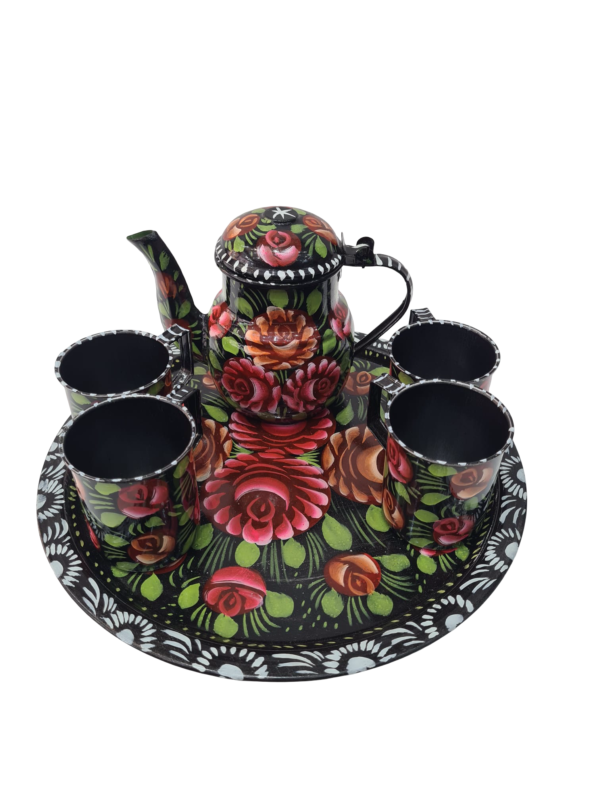 Truck Art Tea Kettle Set – Includes 4 Cups & Tray - Image 7