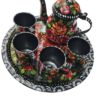 Truck Art Tea Kettle Set – Includes 4 Cups & Tray - Image 10