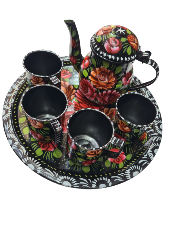 Truck Art Tea Kettle Set – Includes 4 Cups & Tray - Image 10