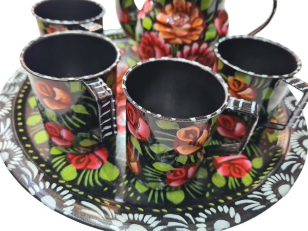 Truck Art Tea Kettle Set – Includes 4 Cups & Tray - Image 13
