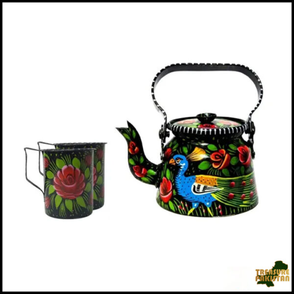 Truck Art Kettle with 2 cups