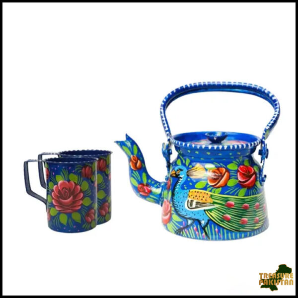 Truck Art Kettle with 2 cups