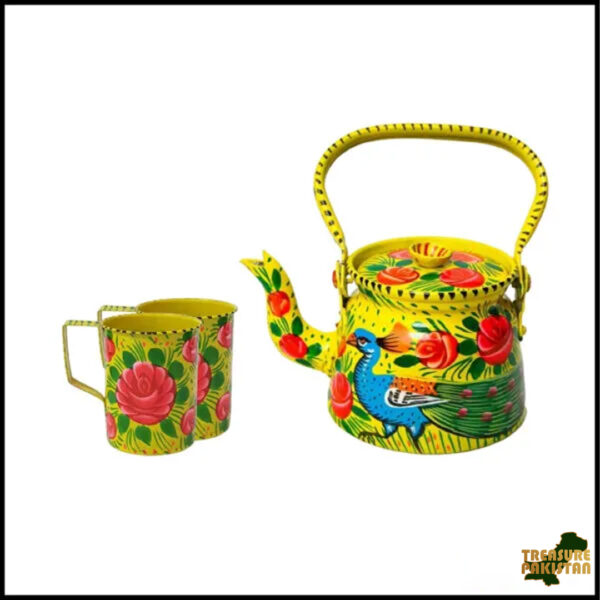 Truck Art Kettle with 2 cups