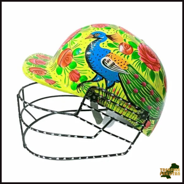 Pakistani Truck Art Cricket Helmet – Hand-Painted Traditional Helmet for Home Decor & Gifts