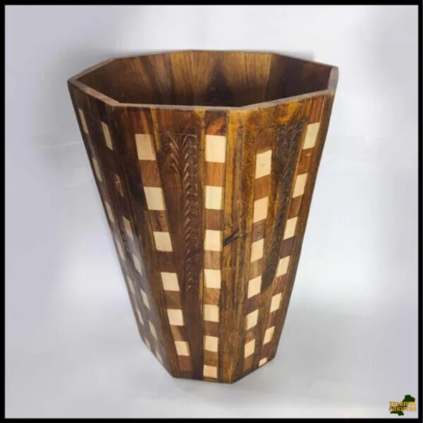 Elegant Wooden Dustbin – Stylish & Durable Waste Solution