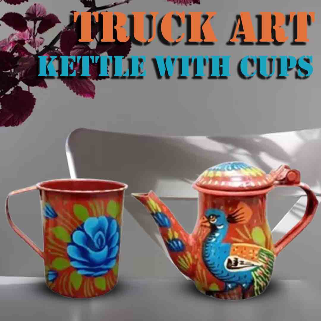 Truck Art Kettle with cup