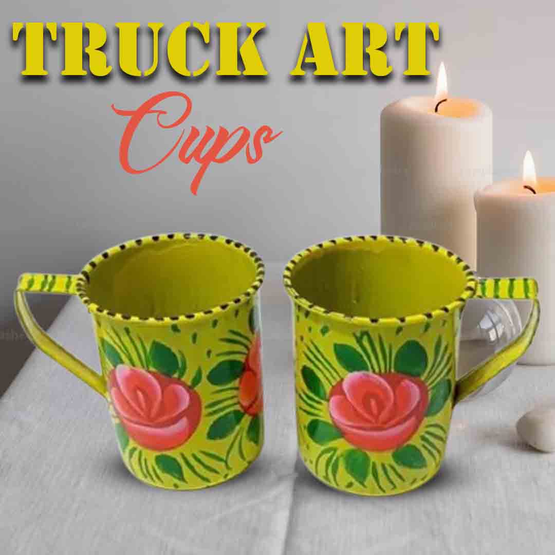 Truck Art Cups 2pcs (H:8cm-D:6.5cm)