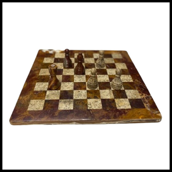 Handmade Onyx Chess Board Set Size 30 cm - Image 2