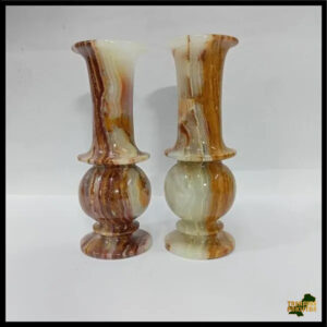 Onyx Flower Vase Pair for Home Décor Size 7.5×20 cm
