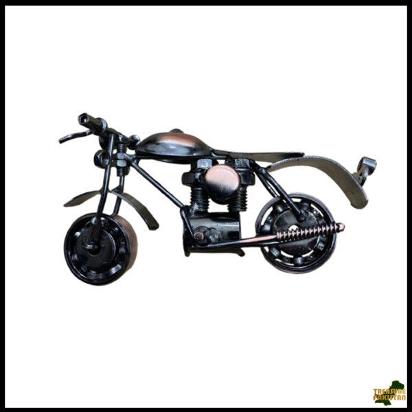 Handcrafted Vintage Metal Motorcycle size : 15cm