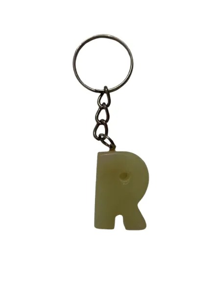 Handcrafted Onyx Marble Alphabetic Keychain - Image 3