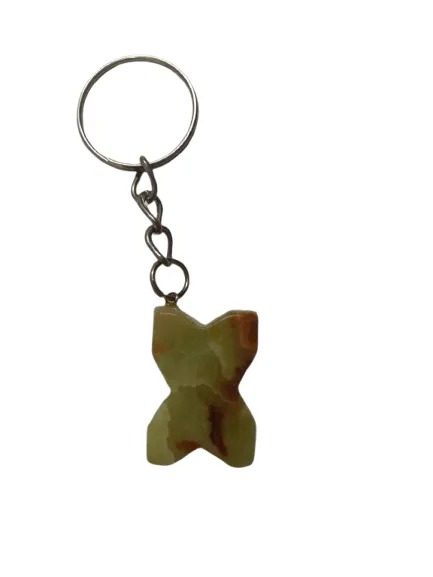 Handcrafted Onyx Marble Alphabetic Keychain - Image 3