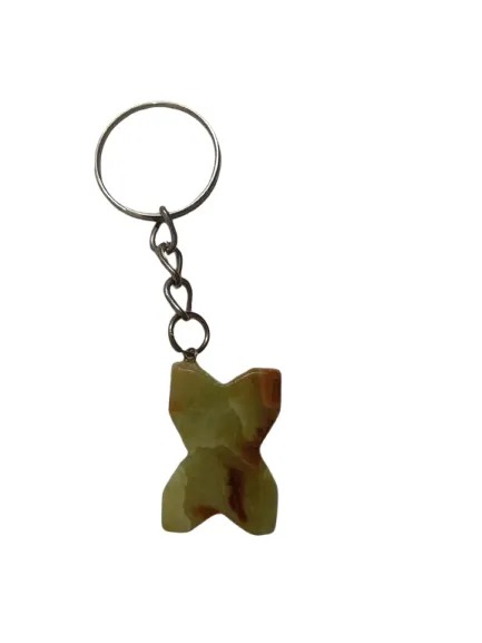 Handcrafted Onyx Marble Alphabetic Keychain - Image 4