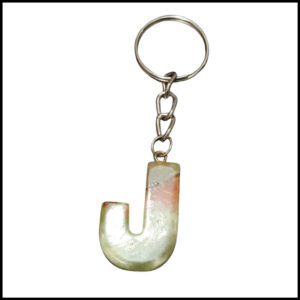 Handcrafted Onyx Marble Alphabetic Keychain