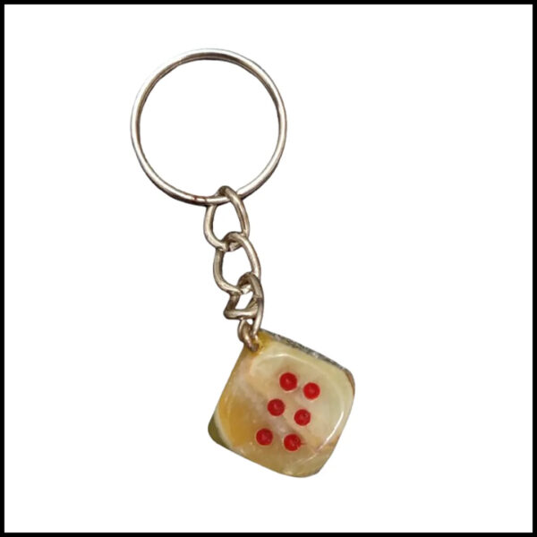 Handcrafted Onyx Marble Alphabetic Keychain - Image 2