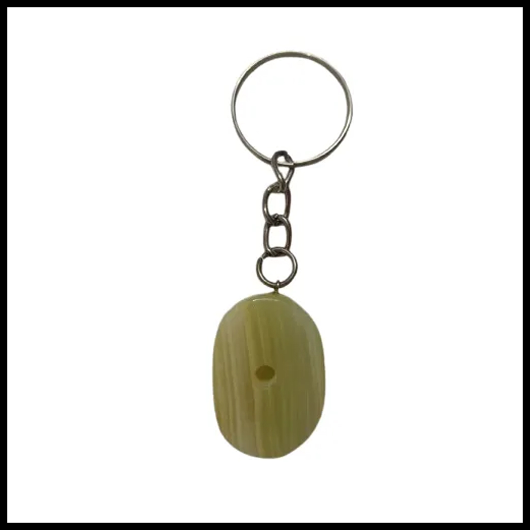 Handcrafted Onyx Marble Alphabetic Keychain - Image 2