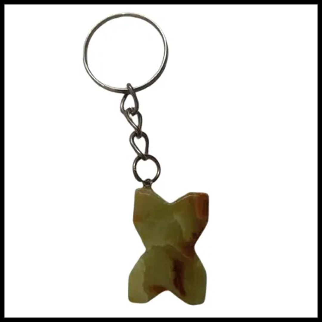 Handcrafted Onyx Marble Alphabetic Keychain - Image 2