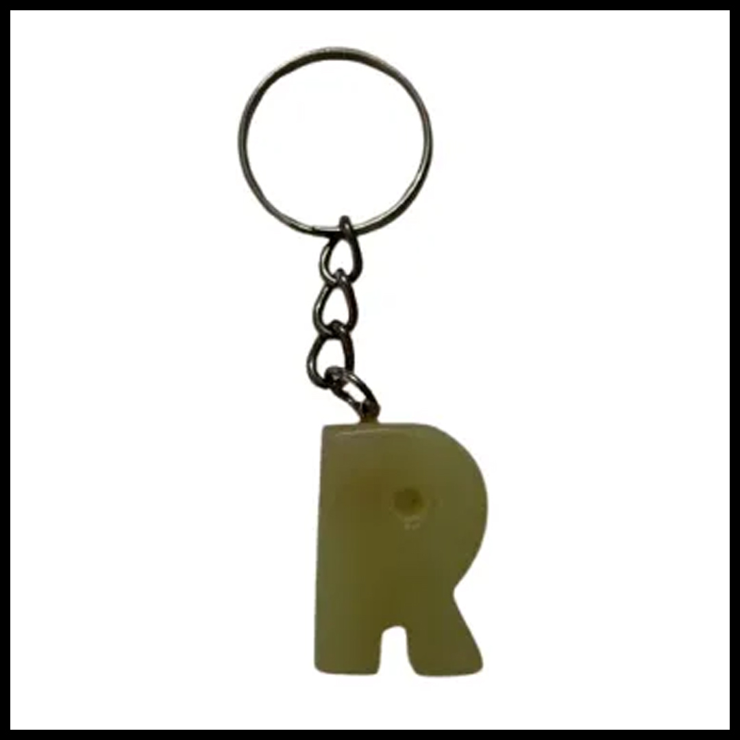 Handcrafted Onyx Marble Alphabetic Keychain - Image 2