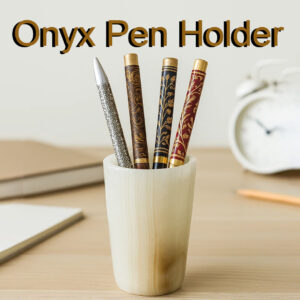 Onyx Pen Holder (Size-H:12cm X W:7cm)