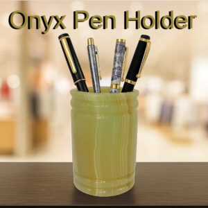 Onyx Pen Holder (Size-H:12cm X W:7cm)