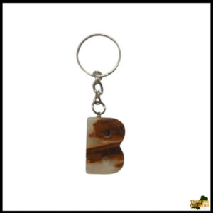 Handcrafted Onyx Marble Alphabetic Keychain